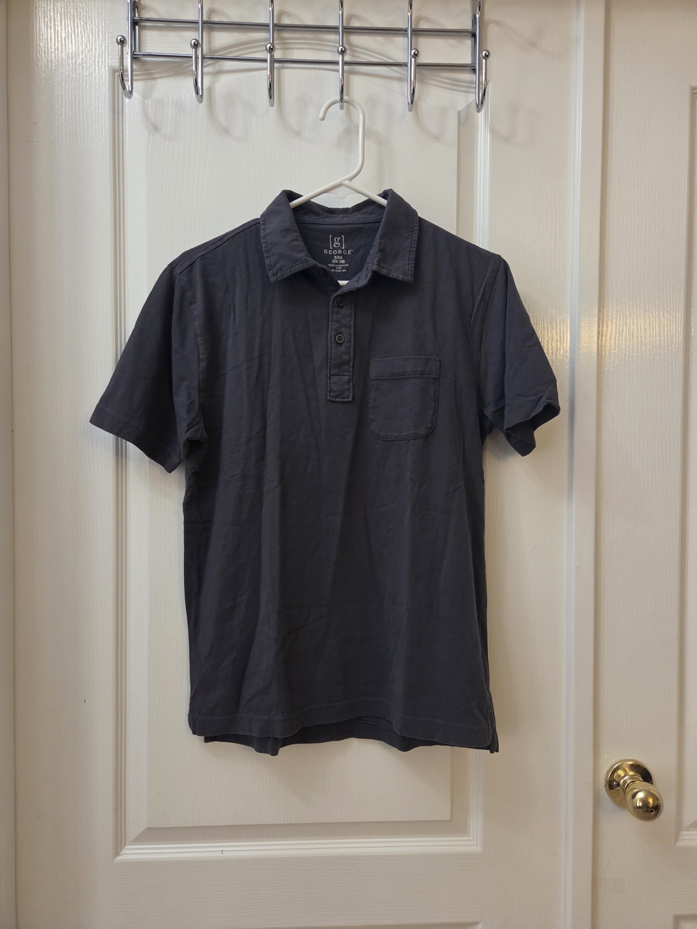 George Men's Short-Sleeve Polo - Charcoal